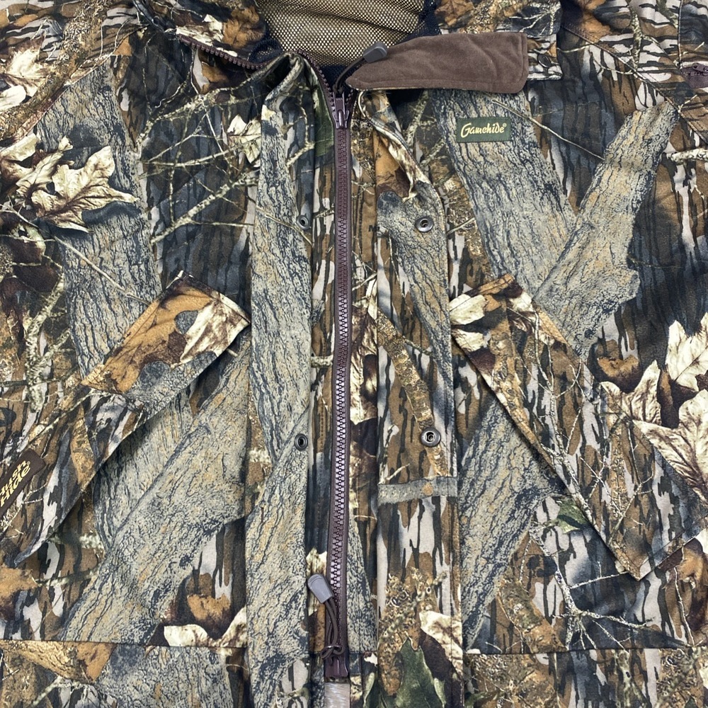 Gamehide Hush Hide Mossy Oak Camouflage Hunting Zip Up Jacket Men's Size XL - Picture 9 of 16